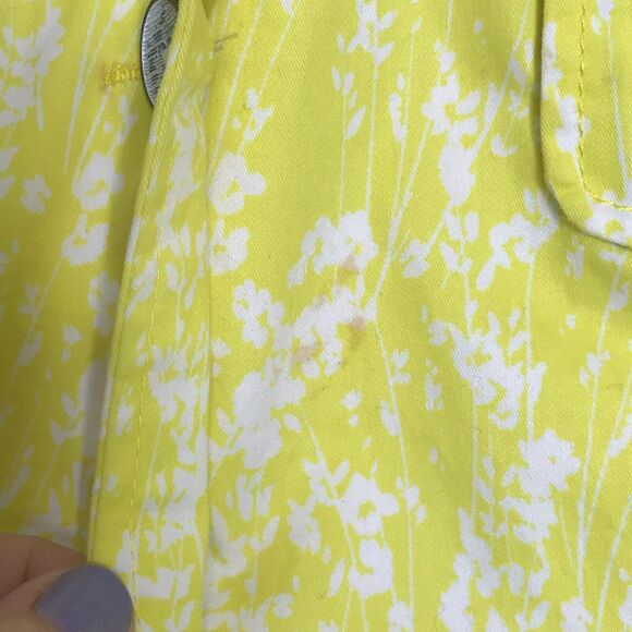 CAbi Field Jacket Daisy Spring Yellow Floral 5160 Womens Small Button Cotton - Picture 11 of 11